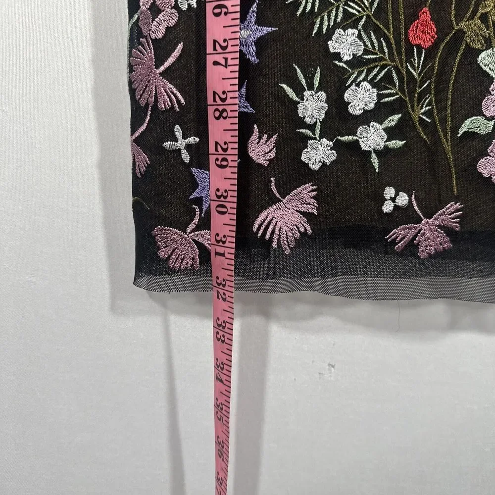 NEW $288 Dress The Population [ Small ] Kyla Floral Embroidered Mini Dress Q1017